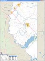 La Salle Parish (), La Carrier Route Wall Map